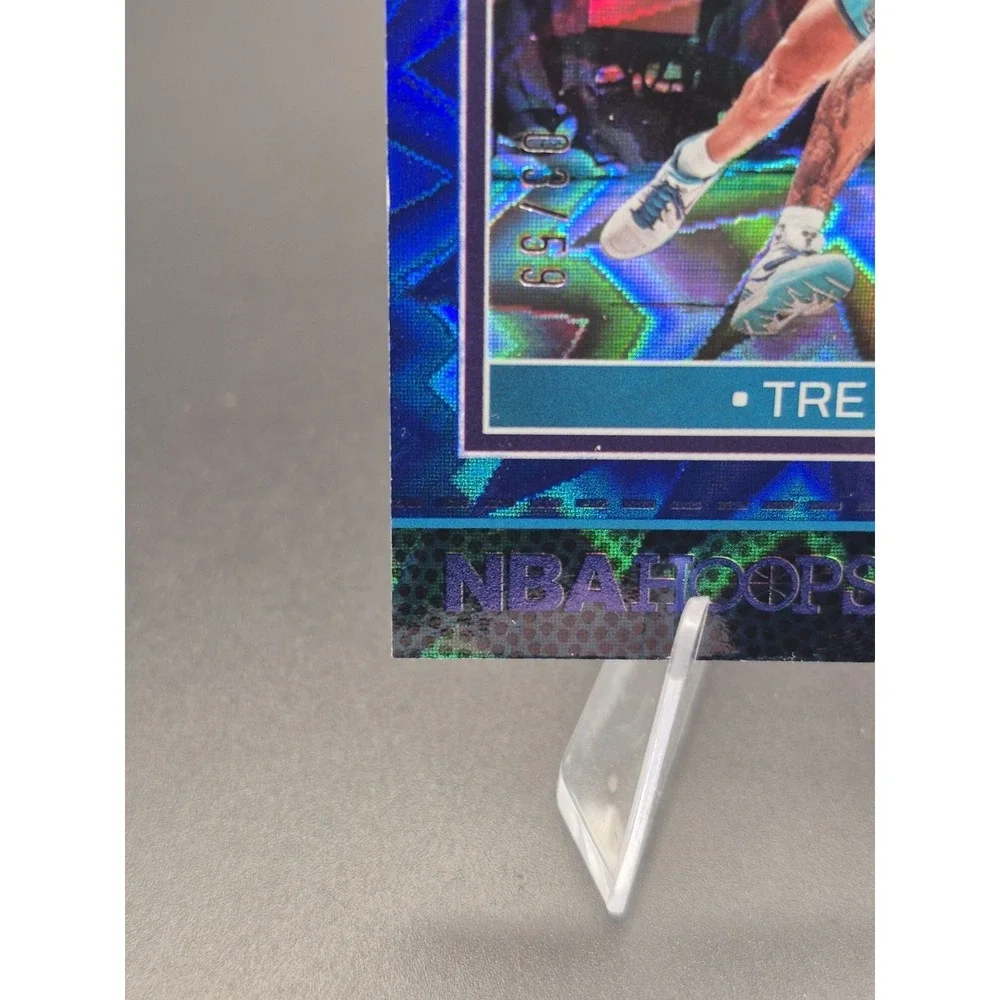 2024 Panini NBA Hoops Tre Mann #171  Premium Blue Explosion /59 Hornets